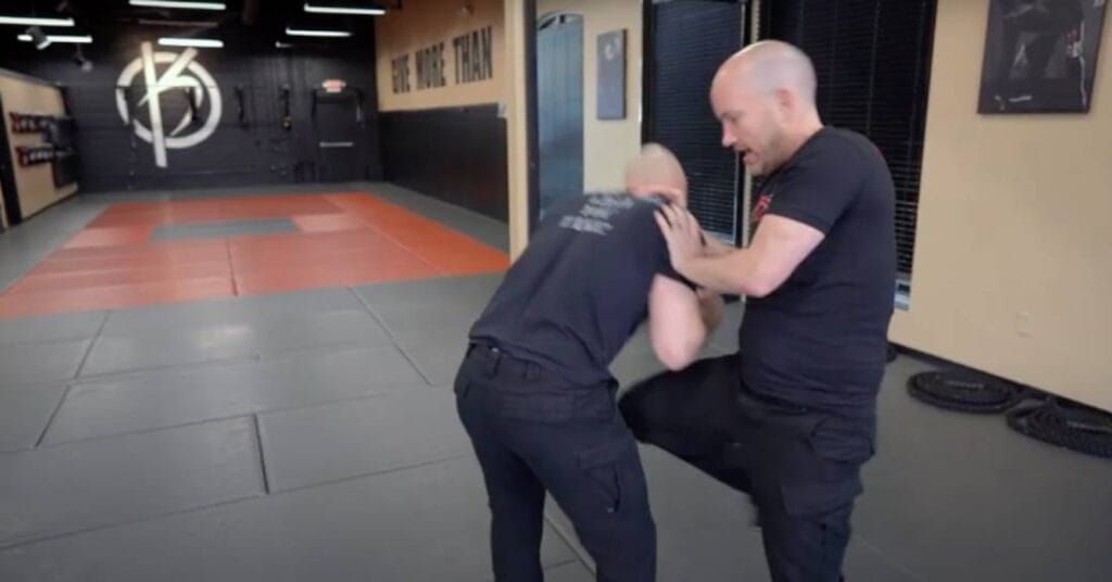 Krav Maga instructor teaching a technique
